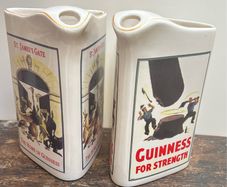 Pair of Guinness ceramic advertising jugs