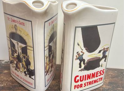 Pair of Guinness ceramic advertising jugs