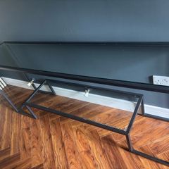 Metal and Glass Hall Table