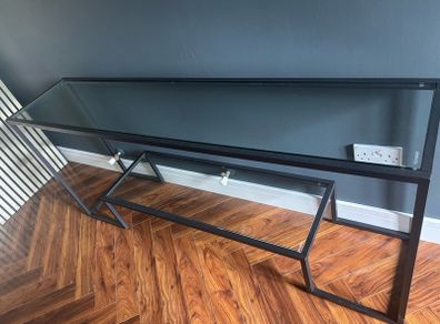 Metal and Glass Hall Table