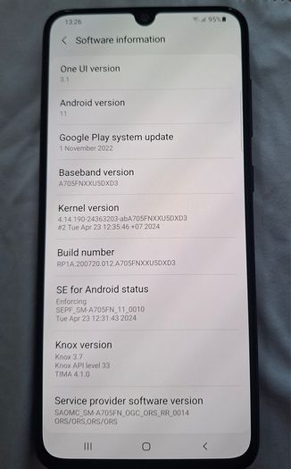 Samsung Galaxy A70 16 128GB  Android 11