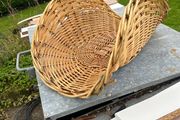 Wicker log basket. 27in long