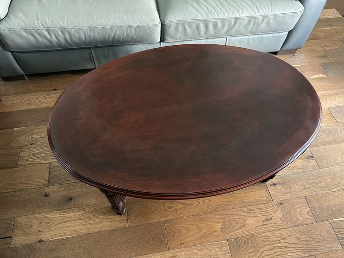 Mid Century Oval Shaped Coffee Table