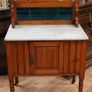 Victorian Walnut Marble Top Washstand Image 2