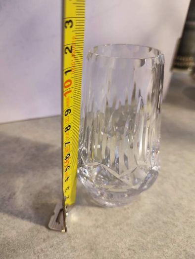 Vintage Small BOHEMIA Glass Vase, Cut Glass Vase, 1950s