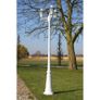 Garden Light Post 3-arms 215 cm White Aluminium Image 6