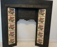 Beautiful Cast Iron Tiled Fireplace Insert