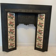Beautiful Cast Iron Tiled Fireplace Insert