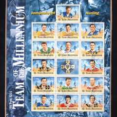 2000 Ireland Hurling Team of the Millennium Commemorative Sheet Fine CDS Used with Dublin cancel of 2nd August 2000 (First day of issued) on envelope extract.
