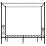 Canopy Bed Frame Black Metal 140x200 cm Image 4