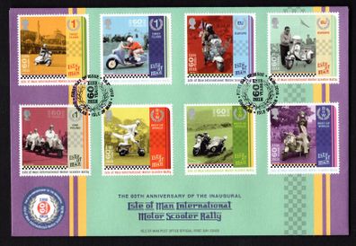 2018 Isle of Man 60th Anniversary of the First Isle of Man International Motor Scooter Rally Commemorative Stamps First Day Cover (FDC)