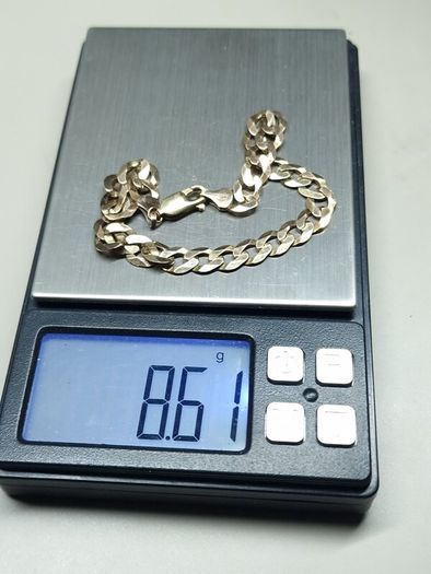 9ct Gold Curb Link Bracelet | Hallmarked 375 | 21cm | 8.61g