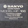 Sanyo Speaker Model HF-166 18.5 x 10 x 7 inch Image 2