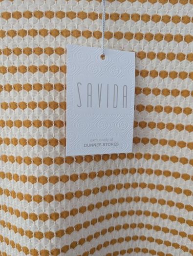 Yellow & White Stripe Savida Long Sleeved Top Size Small