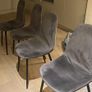 4 Grey Velvet Chairs Image 3