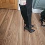 thigh high heeled leather boots Image 2