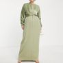 Satin Maxi Dress Image 4