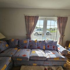 Two piece  corner contemporary   design sofa with
