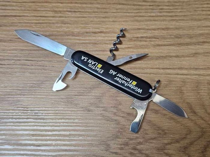 Victorinox Tourist with Swiss Advertising Handles Collectable 84mm Swiss Army Knife