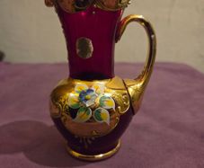 Vintage Murano Gold Flower Jug