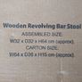 Wooden Revolving Bar Stools White Image 2
