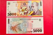 Romania. 5,000 Lei. 1998   ( uncirculated ) Pick  107b .