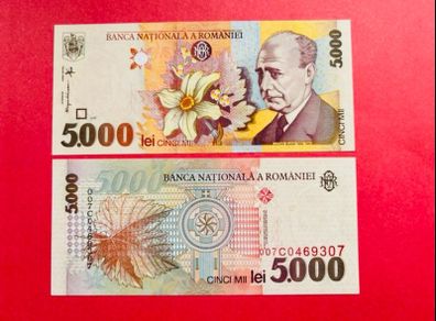 Romania. 5,000 Lei. 1998   ( uncirculated ) Pick  107b .