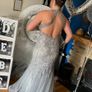 silver grey long debs dress Image 5
