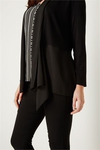 PLUS SIZE (20) Roman Originals Chiffon Hem Cardigan. New
