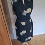 Navy Hobbs Linen Dress Size 12 Image 2