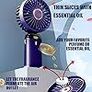 Jsdoin Hand Held Fan,Portable Handheld USB Rechargeable Fans with 5 Speeds,Battery Operated Mini Fan Foldable Desk Desktop Fans with LED Display for Home Office Bedroom Outdoor Travel (DarkBlue) Image 7