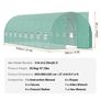 Walk-in Tunnel Greenhouse 27.38x9.5x7.38ft Galvanized Frame PE Cover Green Image 3