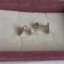 Pandora sparkling heart stud earrings very good condition hallmarked (no box) Image 5