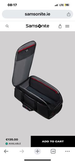 Samsonite hand luggage bag ECODIVER Duffle backpack