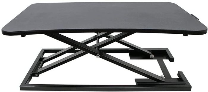 _Sit-Stand Desk, Height Adjustable, Computer Desk, Manual Height Adjustable Rack, Suitable for All Standard Desktops, Ideal for Offices, with Keyboard Tray, Installation Free