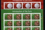 2002 Ireland Introduction of the Euro Currently Commemorative Stamp Sheetlets Plate 1A1A1A1A Mint Never Hinged (MNH)
