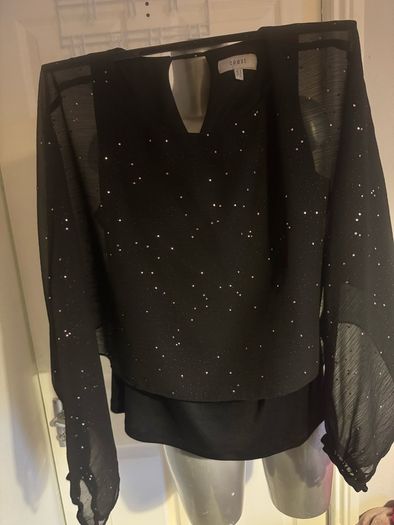 Coast black / pink details cape blouse size UK14 EU42 Perfect condition Postage included