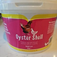 Oyster shell pieces for poultry