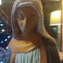 St Anne teaching Virgin Mary to read large chalkware old statue Image 4