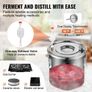 Alcohol Still, 5 Gal / 19 L Stainless Steel Water Alcohol Distiller with Copper Coil for Fast Cooling, Dual Condenser Distiller Kit with Secondary Distillation Image 4