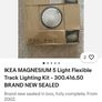 IKEA Magnesium Flexible Track Lighting Kit in Stainless Steel with Five Lights and Five Bulbs, Brand New Sealed In Box, From 2002 Image 10