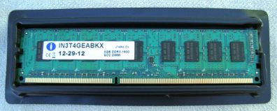 2 Pieces, In3t4geabkx  4 Gb Ddr3-1600 Ecc Dimm Ram Modules