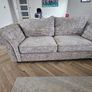 2 Grey chesterfield style sofas Image 3