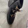 Ankle boots- Russell and Bromley biker boots- fabulous, all- leather on- trend boots with gold buckle detail Image 2
