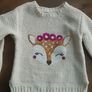 Girls white jumper size 6 Image 2