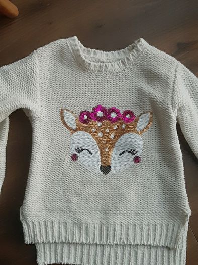 Girls white jumper size 6