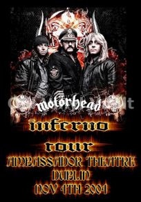 Motorhead Concert Poster Ambassador Theatre Dublin 2004 A3 Reproduction "NEW"