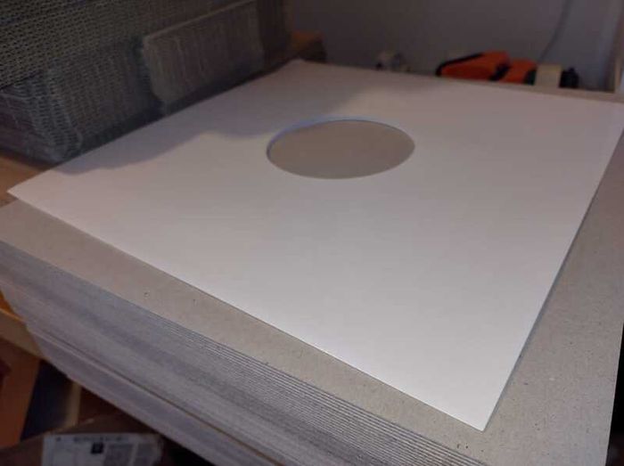 12" WHITE and BLACK Vinyl Replacement Card Sleeve Covers - SATIN Finish Disco bags With Diecut Hole - BEST QUALITY LP Jackets - PREMIUM 230GSM Thick