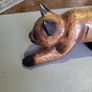 Cat carved wooden Image 3