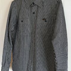 Iron Heart 12oz Hickory Stripe Work Shirt - Indigo